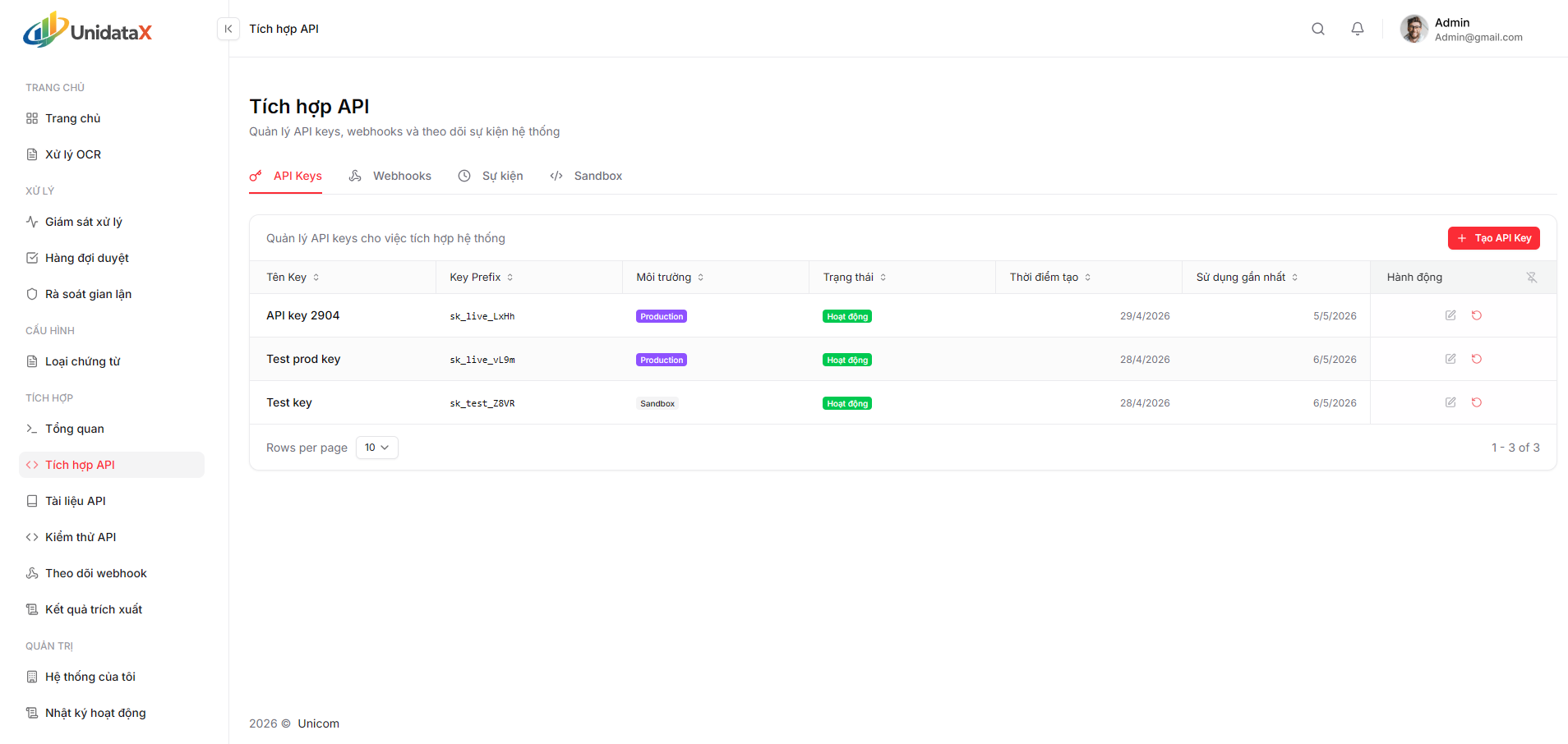 Create API Key